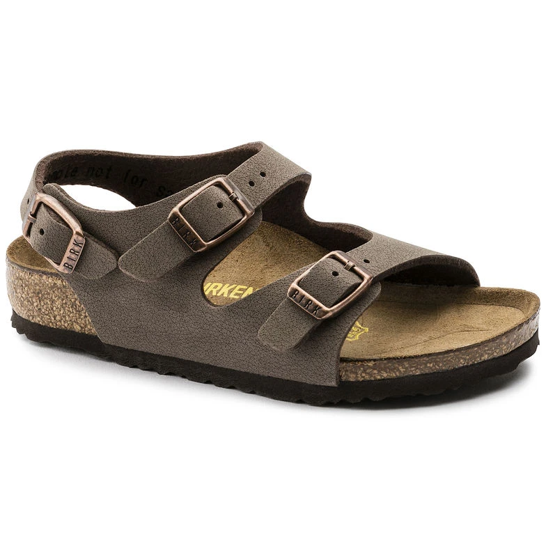 Birkenstock Roma Kids Birko-Flor Nubuck Mocha 3 Birkenstock Roma Kids Birko-Flor Nubuck Mocha