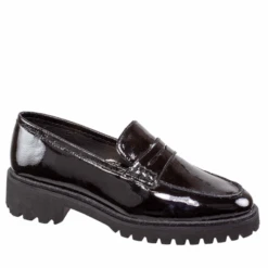 Ara Women’s Karina Chunky Sole Loafer Black Patent
