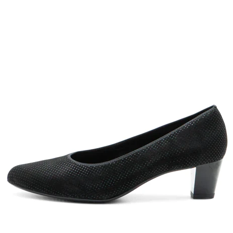 Ara Women’s Kelly Pump Black Puntikid Suede 3 Ara Women’s Kelly Pump Black Puntikid Suede