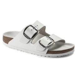 Birkenstock Arizona Big Buckle Natural Leather White