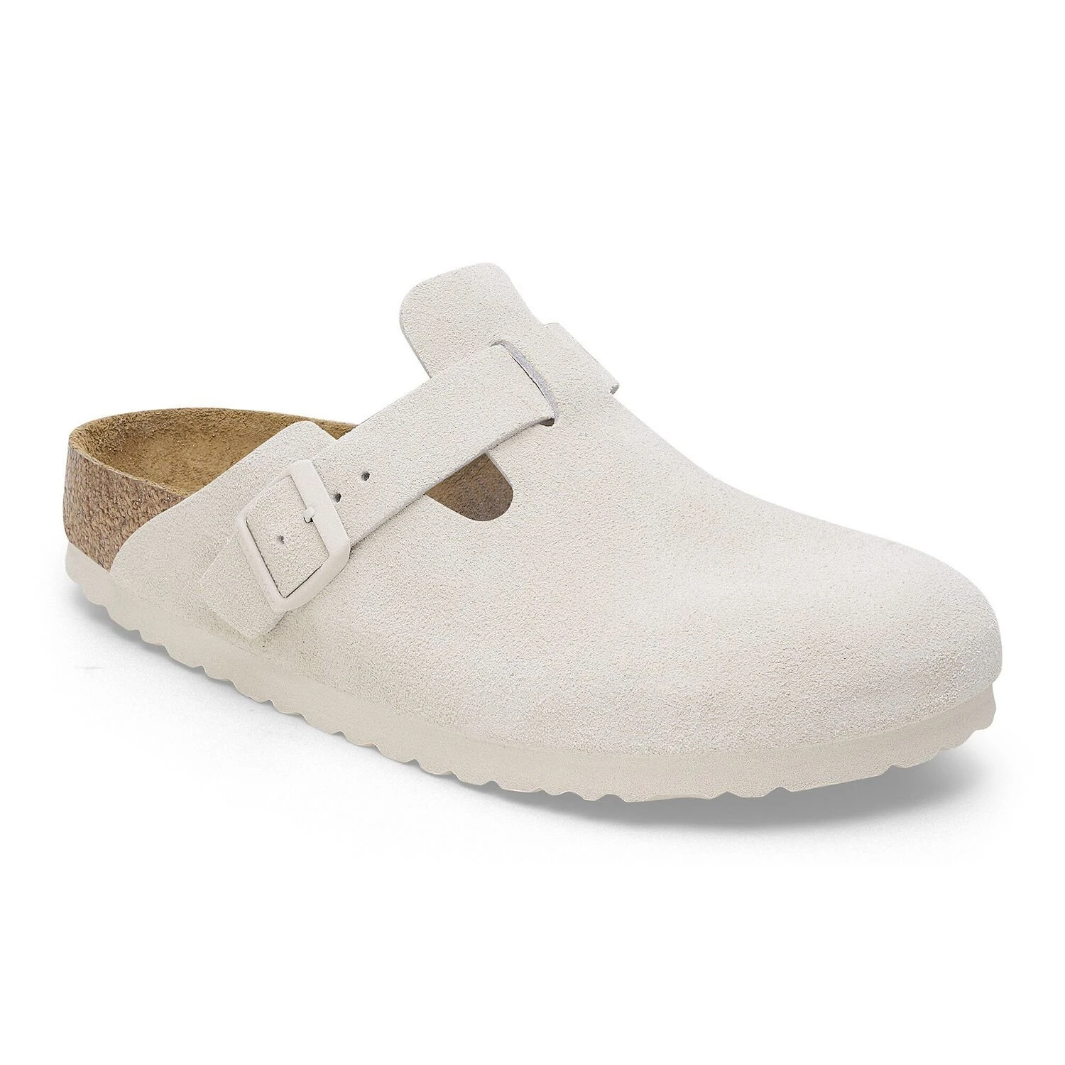 Birkenstock Boston Soft-Footbed Antique White Suede 3 Birkenstock Boston Soft-Footbed Antique White Suede