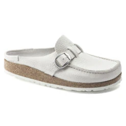 Birkenstock Buckley White Natural Leather