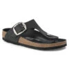 Birkenstock Gizeh Big Buckle Sandal Black Oiled Leather -Lauries Shoes Store Birkenstock Gizeh Big Buckle Sandal Black Oiled Leather