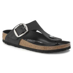 Birkenstock Gizeh Big Buckle Sandal Black Oiled Leather