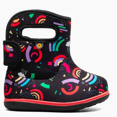 Bogs Baby Bogs II Boots Rainbow Fun Black Multi 3 Bogs Baby Bogs II Boots Rainbow Fun Black Multi