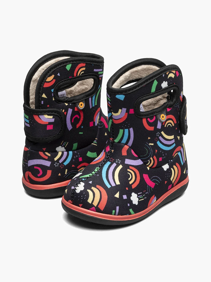 Bogs Baby Bogs II Boots Rainbow Fun Black Multi 4 Bogs Baby Bogs II Boots Rainbow Fun Black Multi - Image 2