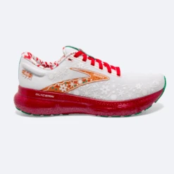Brooks Men’s Glycerin 20 Winter White/Red Alert/Caramel