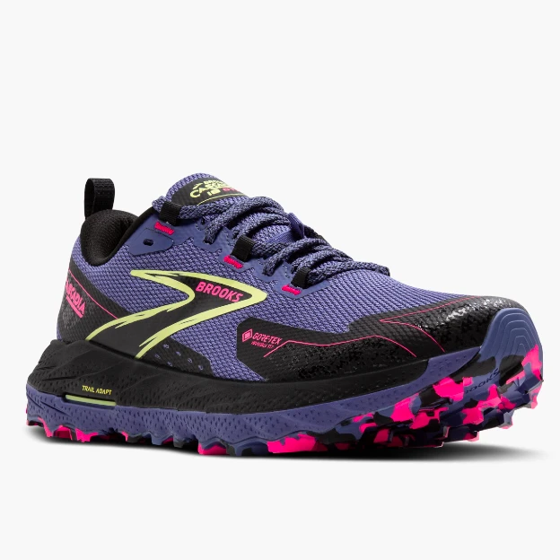 Brooks Women’s Cascadia 18 GTX Grey Blue/Black/Pink 4 Brooks Women’s Cascadia 18 GTX Grey Blue/Black/Pink - Image 2