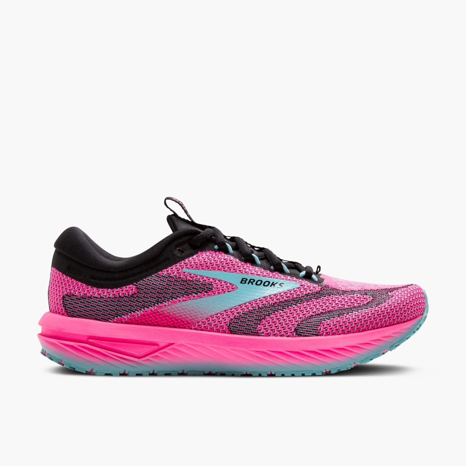 Brooks Women’s Revel 7 Pink/Black/Aqua 3 Brooks Women’s Revel 7 Pink/Black/Aqua
