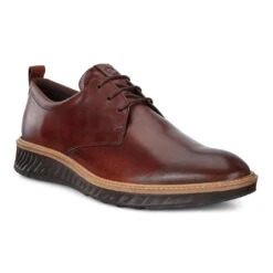 ECCO Men’s St. 1 Hybrid Plain-Toe Derby Cognac