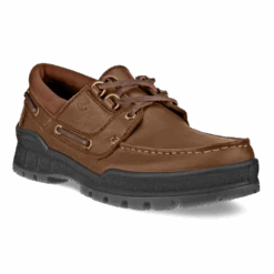 ECCO Men’s Track 25 Moc-Toe Boat Shoe Bison/Cognac
