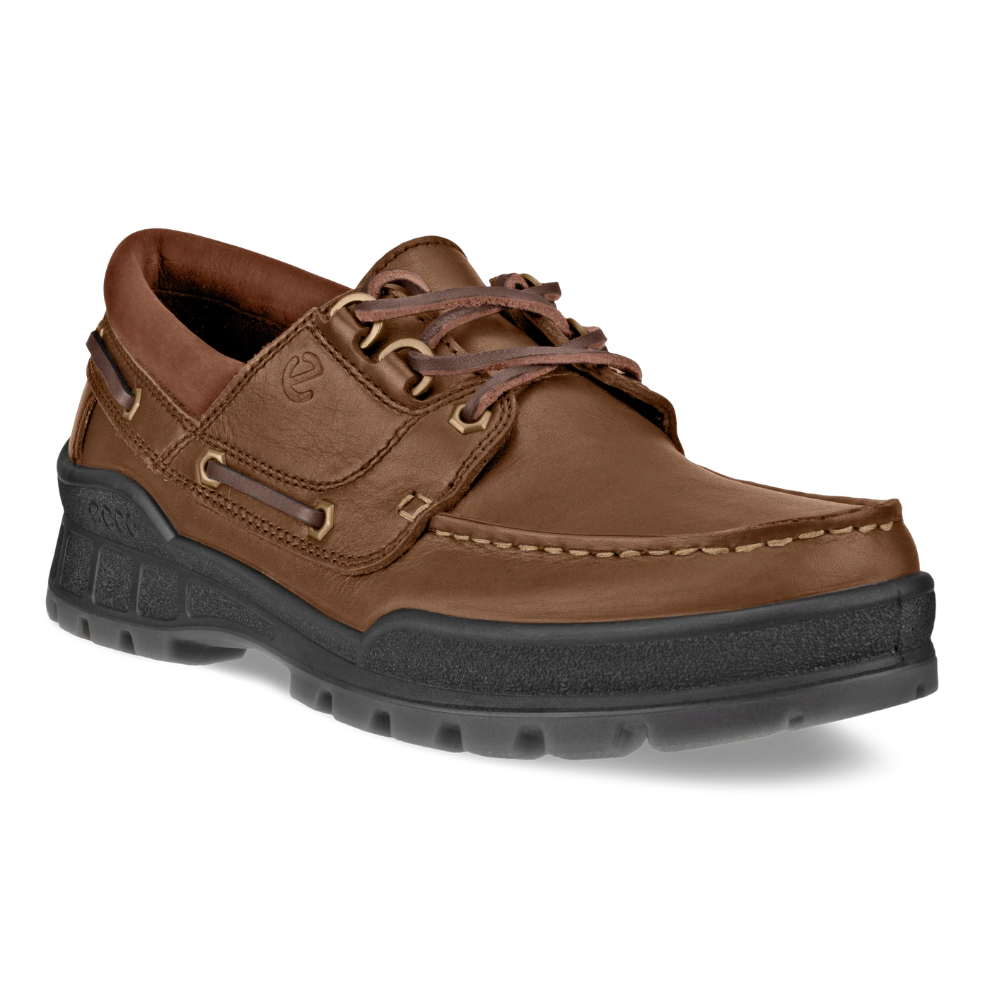 ECCO Men’s Track 25 Moc-Toe Boat Shoe Bison/Cognac 3 ECCO Men’s Track 25 Moc-Toe Boat Shoe Bison/Cognac