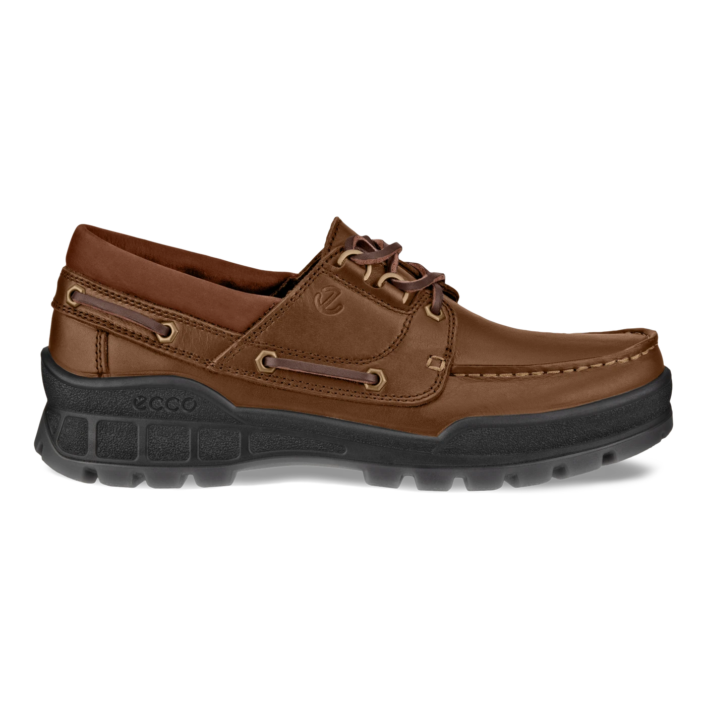 ECCO Men’s Track 25 Moc-Toe Boat Shoe Bison/Cognac 4 ECCO Men’s Track 25 Moc-Toe Boat Shoe Bison/Cognac - Image 2