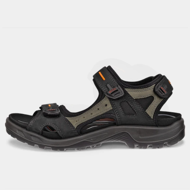 ECCO Men’s Yucatan Sandal Black/Mole 2 ECCO Men’s Yucatan Sandal Black/Mole