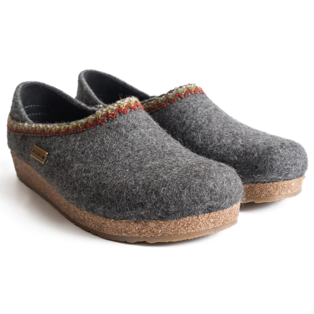 Haflinger GZH Zigzag Clog Grey 3 Haflinger GZH Zigzag Clog Grey