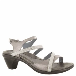 Naot Women’s Innovate Silver Thread/Beige With Rhinestone