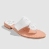 Jack Rogers Women’s Jacks Flat Sandal White -Lauries Shoes Store Jack Rogers Womens Jacks Flat Sandal White