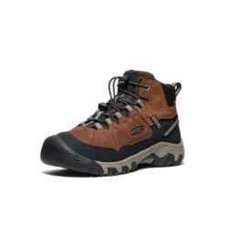 Keen Big Kid’s Targhee IV Waterproof Hiker Bison/Brindle