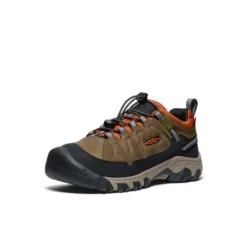 Keen Big Kid’s Targhee IV Waterproof Low Hiker Dark Olive/Golden Flame