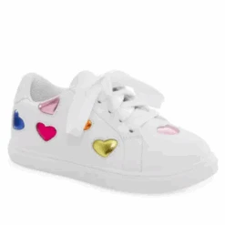 Kurt Geiger Little Kid’s Mini Lane Love Sneaker White/Multi