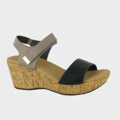 Naot Women’s Summer Wedge Sandal Black/Stone