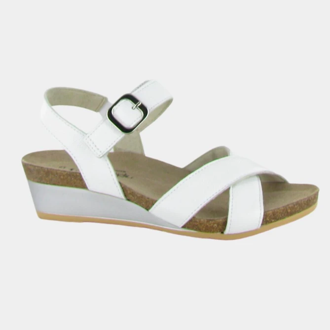 Naot Women’s Throne Wedge Sandal Soft White Leather 3 Naot Women’s Throne Wedge Sandal Soft White Leather