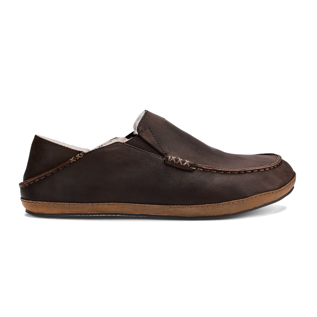 Olukai Men’s Moloā Slipper Dark Wood Leather 3 Olukai Men’s Moloā Slipper Dark Wood Leather