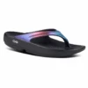 Oofos Women’s OOlala Luxe Sandal Midnight Spectre -Lauries Shoes Store Oofos Womens OOlala Luxe Sandal Midnight Spectre