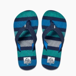 Reef Kid’s Ahi Sandal Deep Sea Stripes