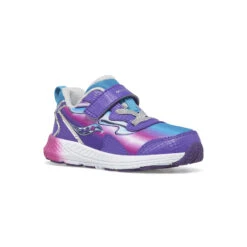 Saucony Little Kid’s Flash 3.0 A/C Sneaker Teal/Purple/Chrome