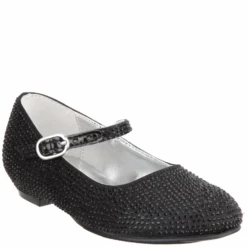 Nina Toddler’s Zelia Mary-Jane Black Satin
