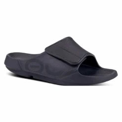 OOfos OOahh Sport Flex Sandal Black Matte
