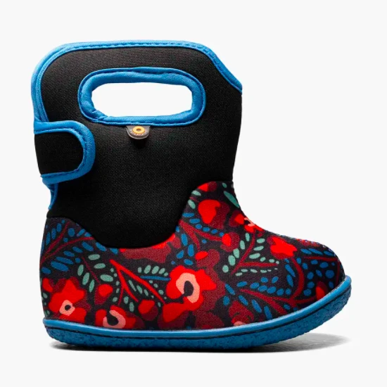 Bogs Baby Boots Super Flower Black Multi 3 Bogs Baby Boots Super Flower Black Multi