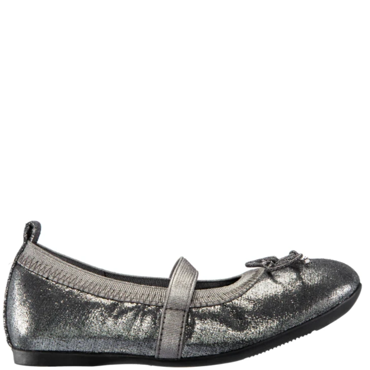 Nina Toddler’s Esther Ballet Flat Pewter Shimmer 3 Nina Toddler’s Esther Ballet Flat Pewter Shimmer