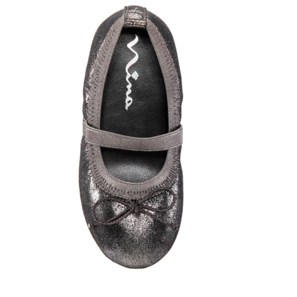 Nina Toddler’s Esther Ballet Flat Pewter Shimmer 4 Nina Toddler’s Esther Ballet Flat Pewter Shimmer - Image 2