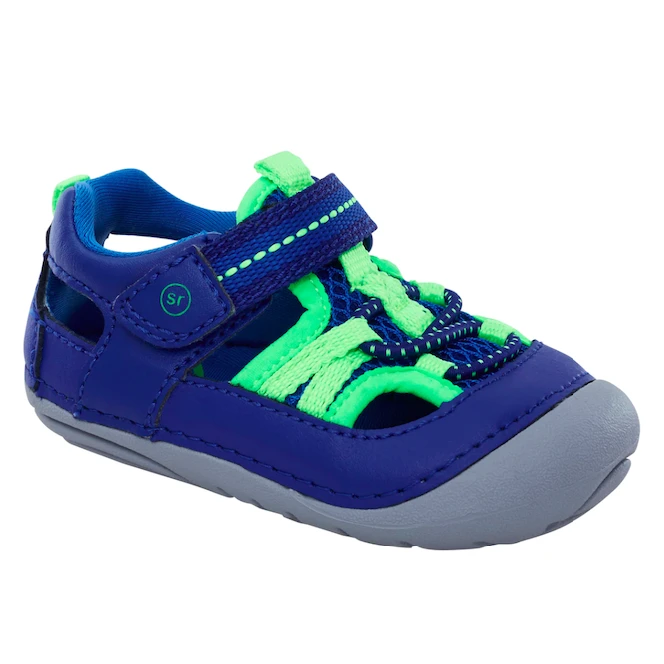 Stride Rite Kid’s Soft Motion Tobias Sneaker Sandal Blue/Lime 3 Stride Rite Kid’s Soft Motion Tobias Sneaker Sandal Blue/Lime