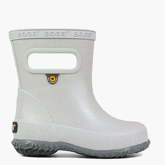 Bogs Kid’s Skipper Glitter Rain Boot Silver 3 Bogs Kid’s Skipper Glitter Rain Boot Silver
