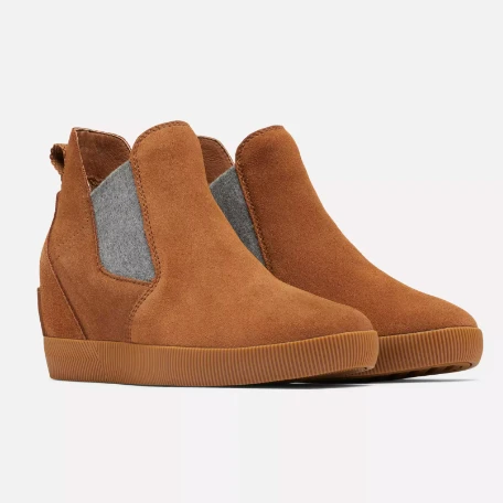 Sorel Women’s Out N About Slip-On Wedge Bootie Velvet Tan Gum 4 Sorel Women’s Out N About Slip-On Wedge Bootie Velvet Tan Gum - Image 2