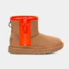 Ugg Kid’s Classic Mini Zipper Tape Logo Boot Chestnut -Lauries Shoes Store Ugg Kids Classic Mini Zipper Tape Logo Boot Chestnut
